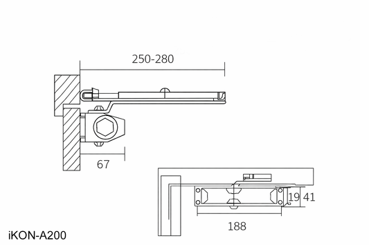 Door closer iKON-A200 big size
