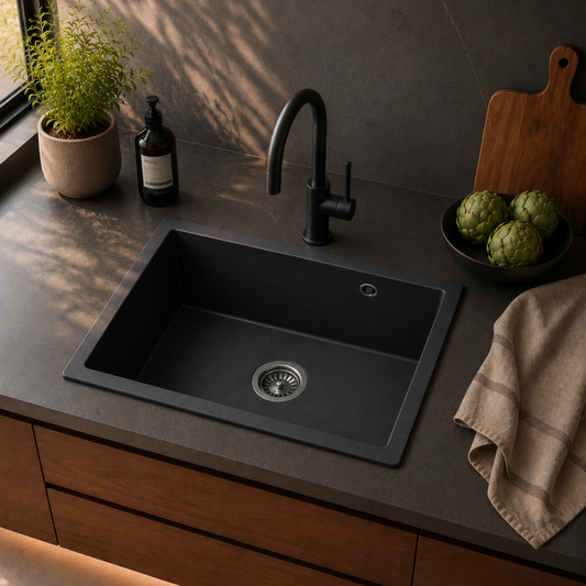 Modern Granite Kitchen Sink iKON-AES3004-1