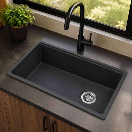 Modern Granite Kitchen Sink iKON-AMS9004