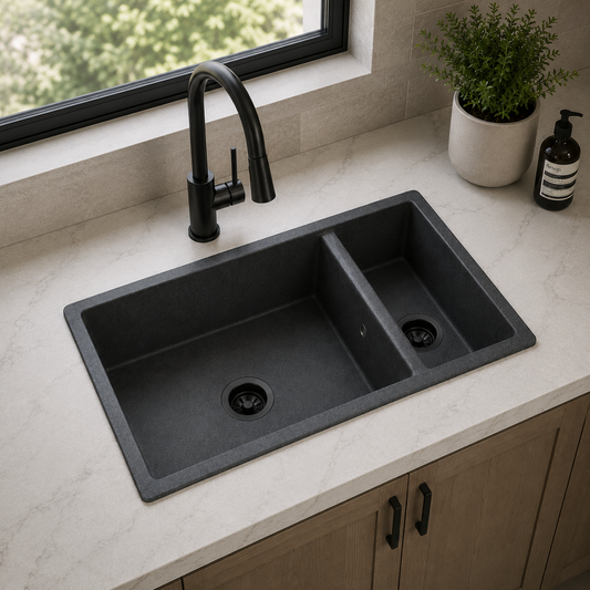 Modern Granite Kitchen Sink iKON-AID8011-1
