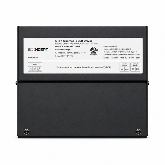 96W 48V 2A Dimmable LED Driver (5-in-1 Multi-Function, Constant Voltage) iKON-PVL-48096TDM-A1