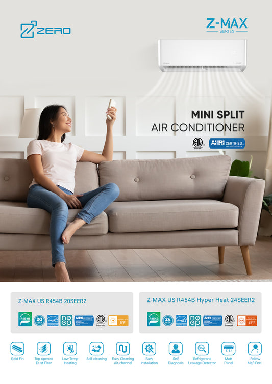Mini Split iKON-Z-MAX US R454B Hyper Heat iKON-ZMSB-18HVT-USHHR2