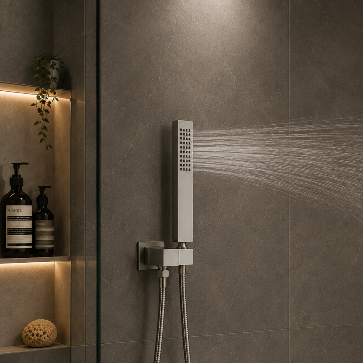 Premium Brass Square Handheld Shower Head iKON-HS1005