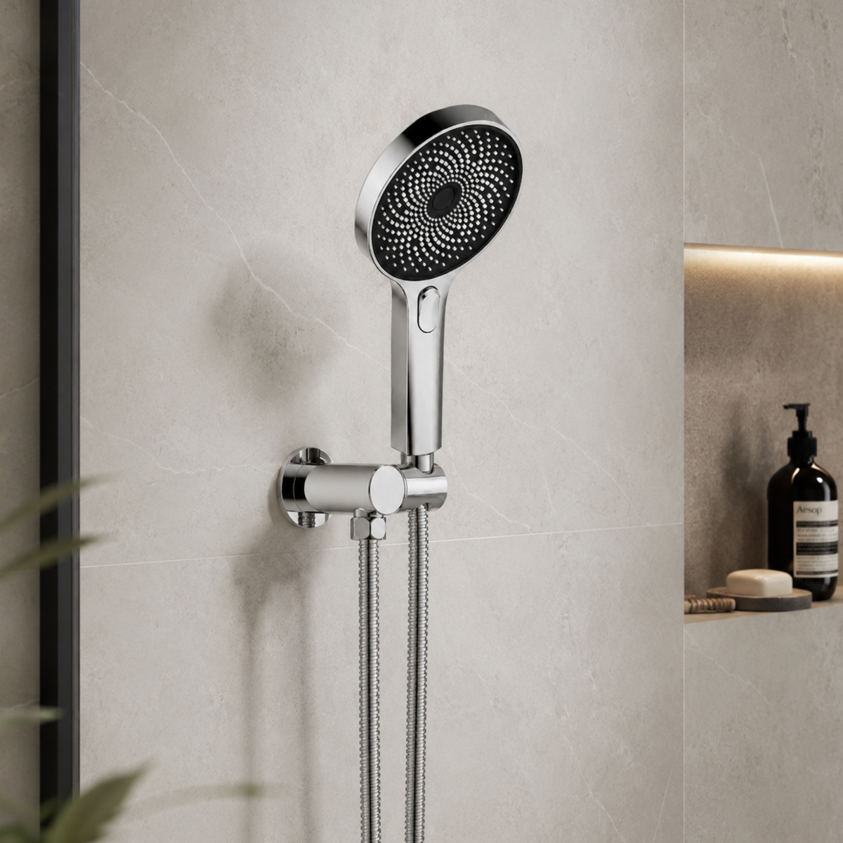 3-Function ABS Hand Shower (Button Select with 3 Spray Modes) iKON-HS2009