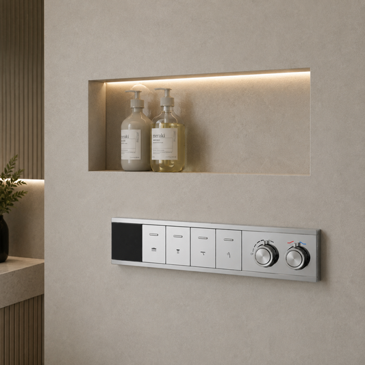 4-Way Thermostatic Smart Shower Valve with Digital LED Display iKON-SK104500
