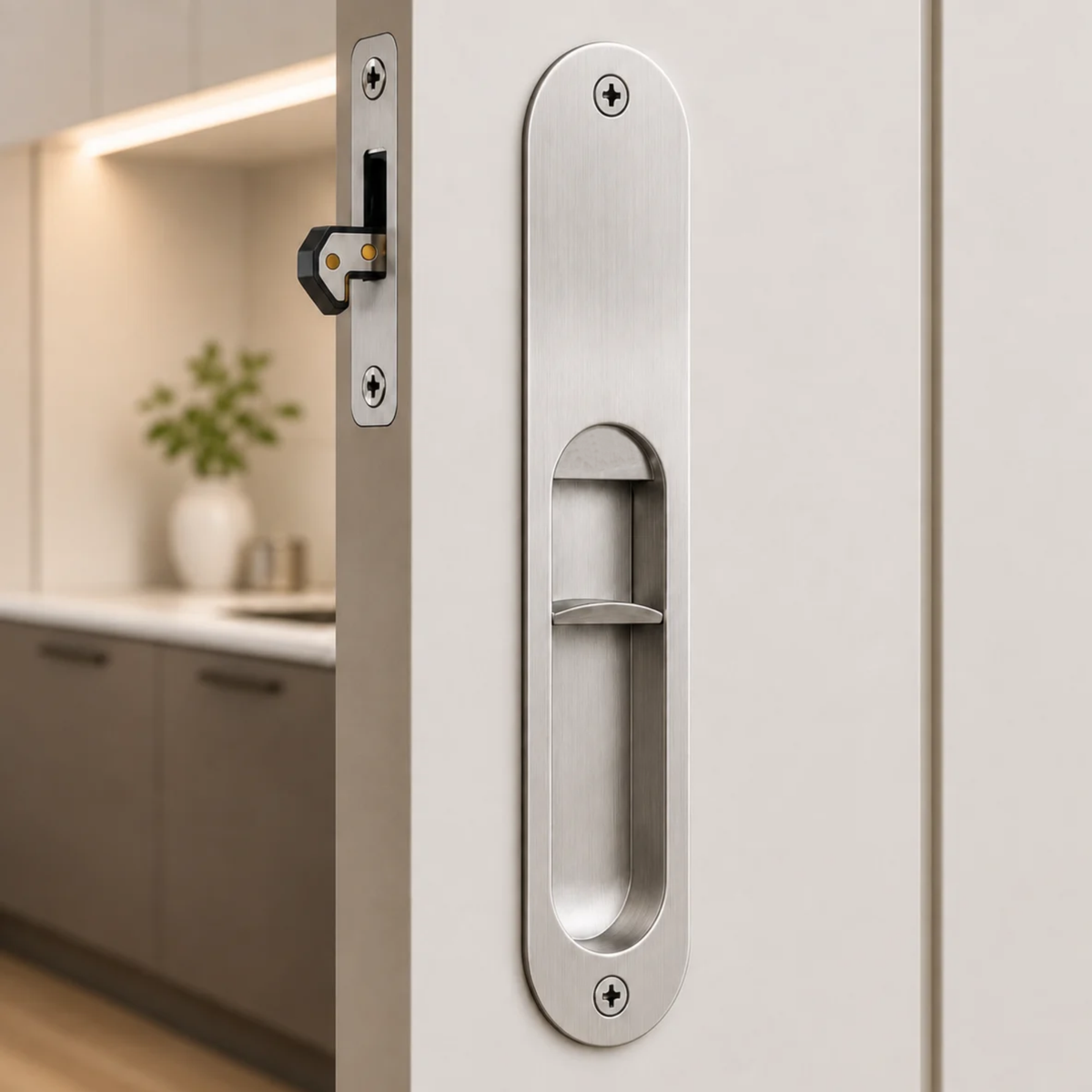 Oval Sliding iKON-ST929 Door Lock with Occupancy Indicator