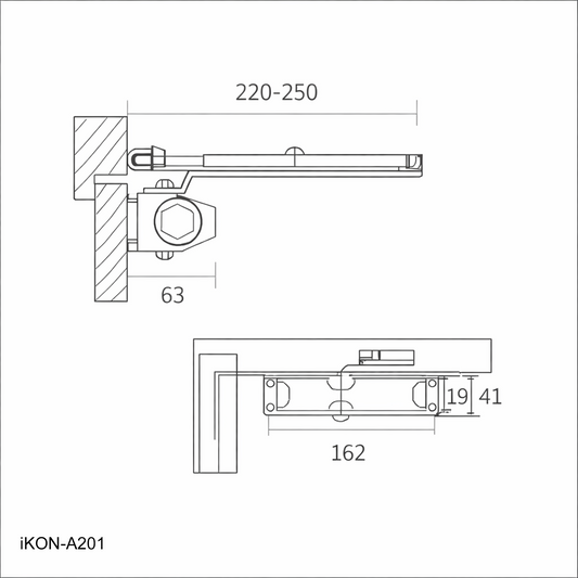 Door closer iKON-A201 medium size