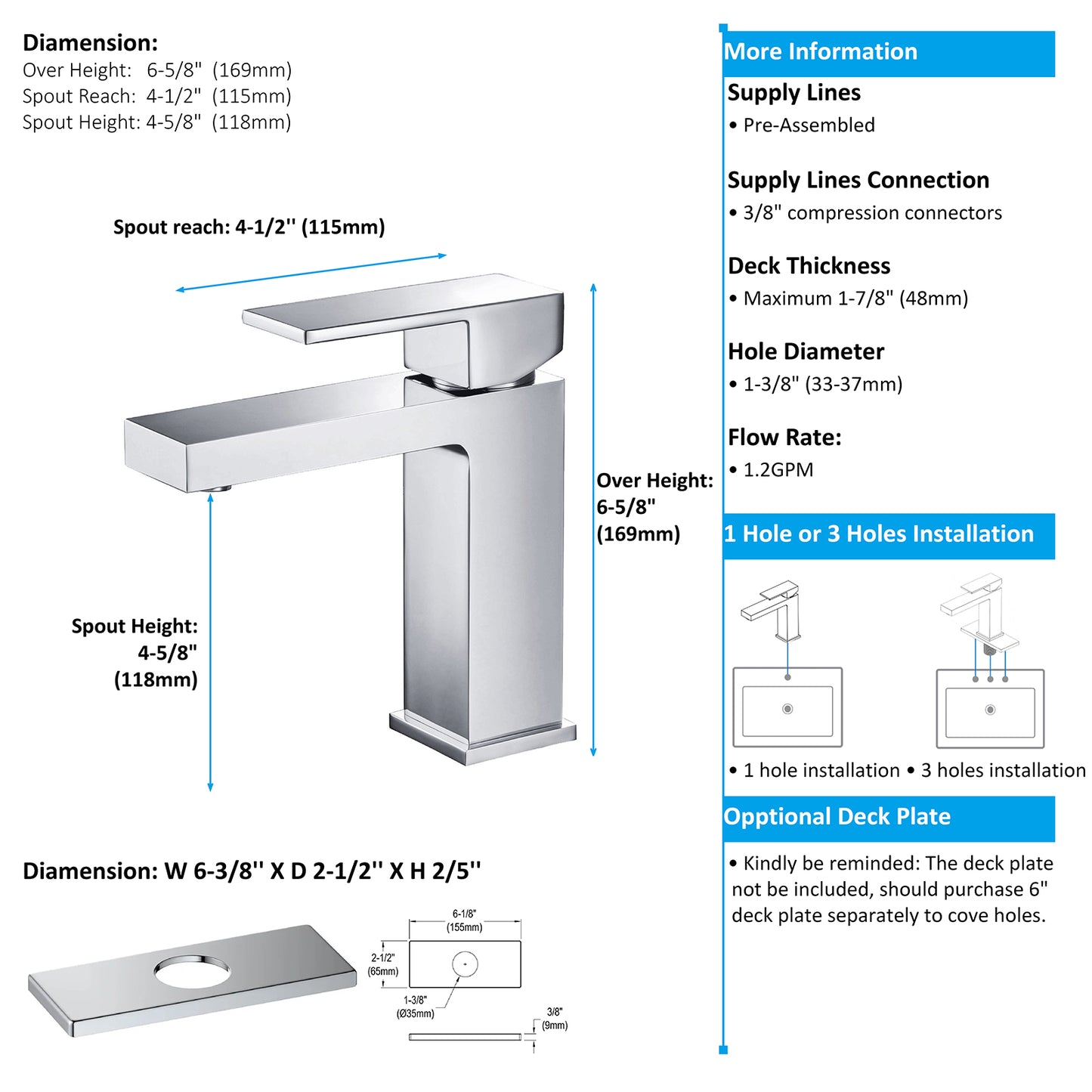 Single Handle Bathroom Faucet iKON-AB000000