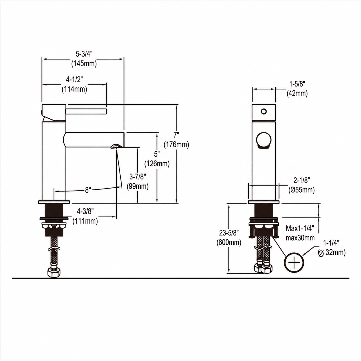 Single Handle Bathroom Faucet iKON-AB000005