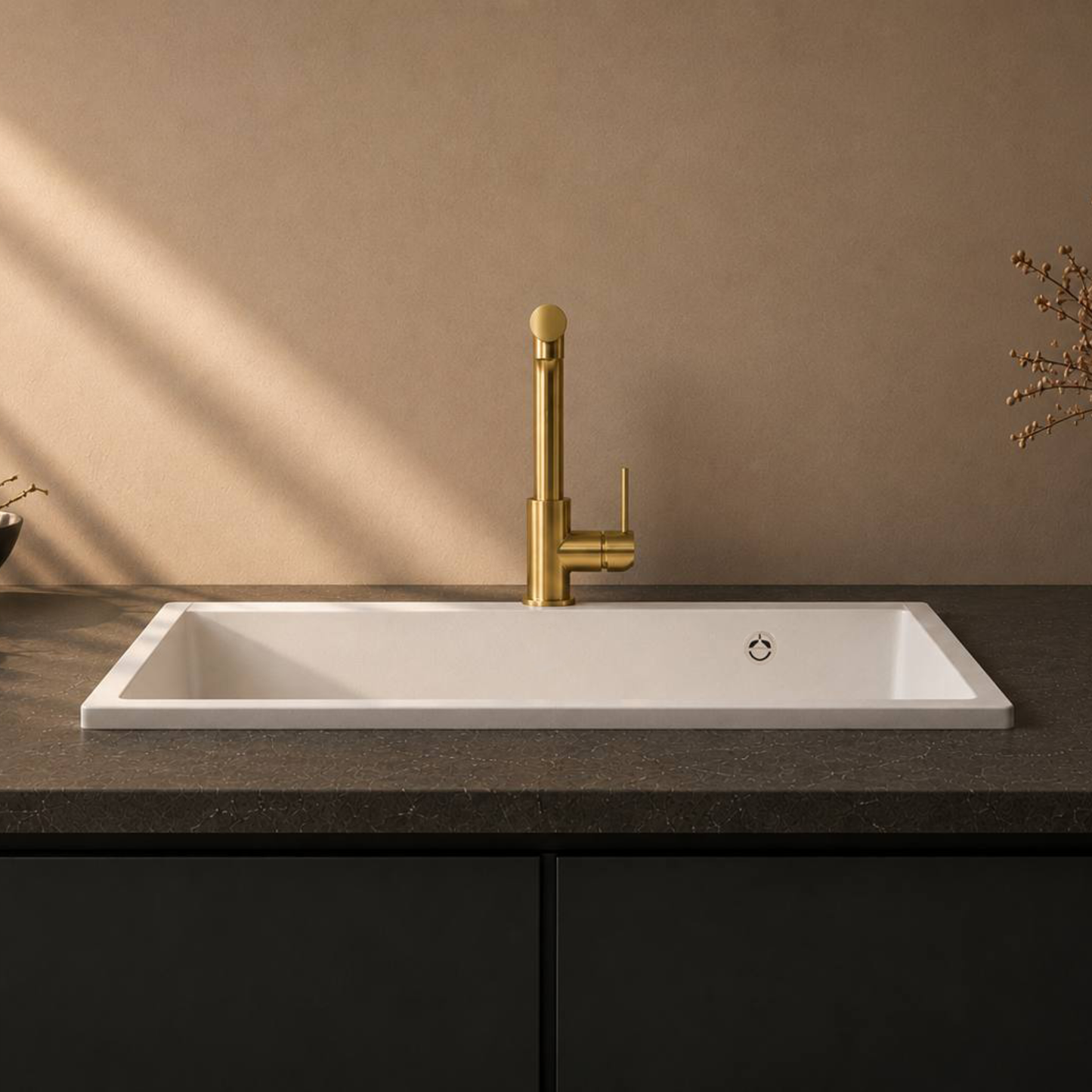 Modern Granite Kitchen Sink iKON-ADS5002