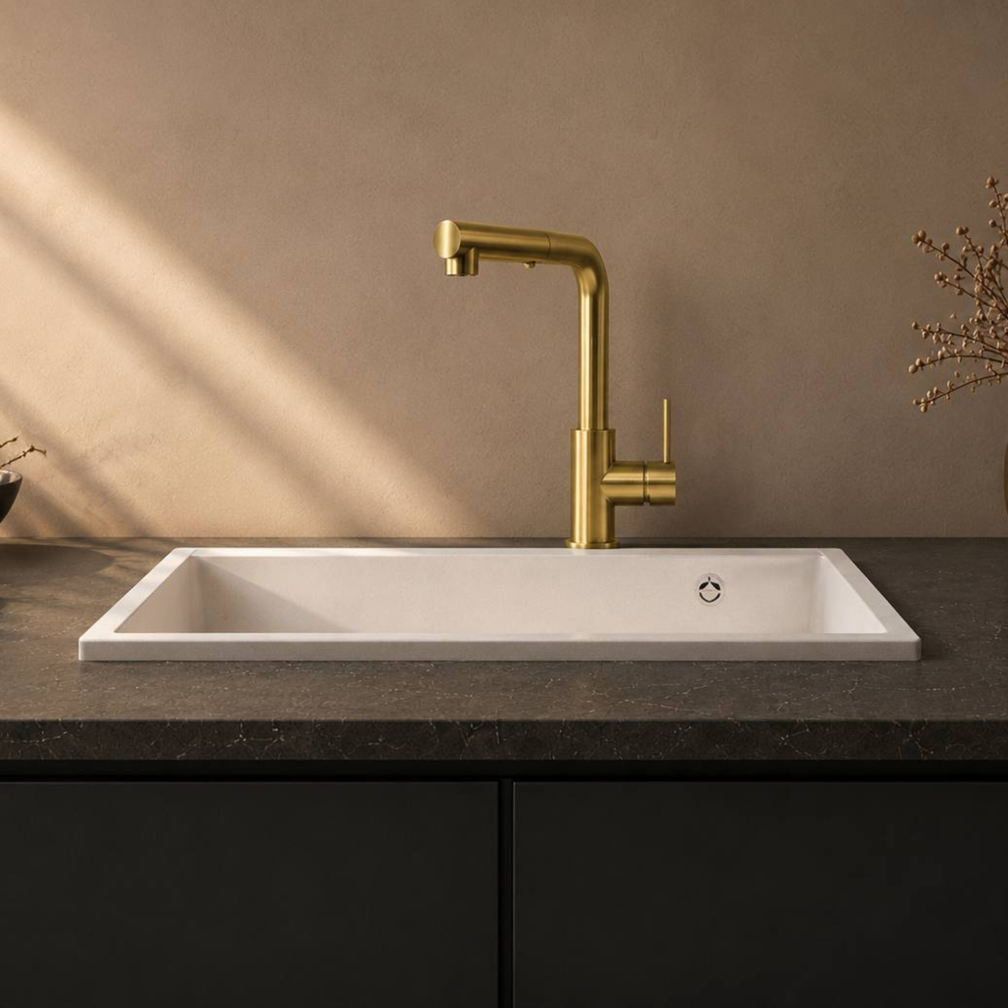 Modern Granite Kitchen Sink iKON-ADS5002