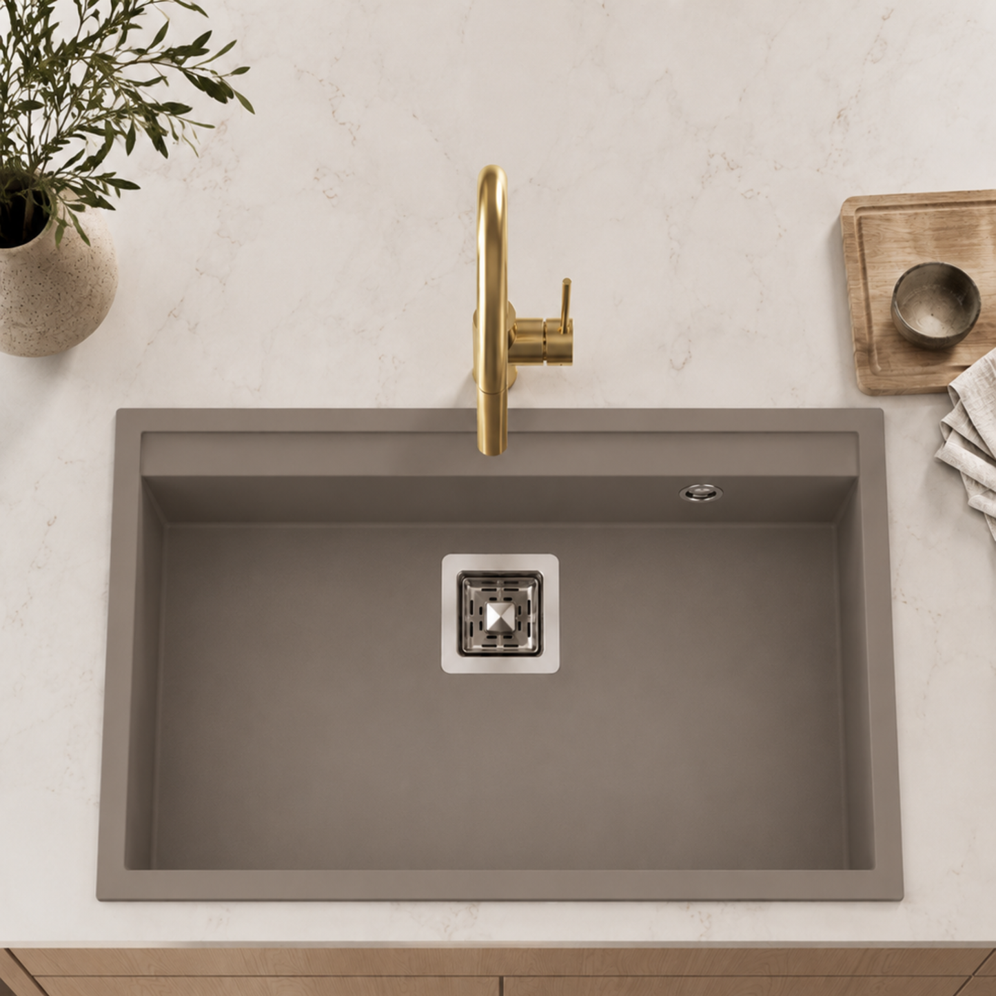 Modern Granite Kitchen Sink iKON-ADS5002