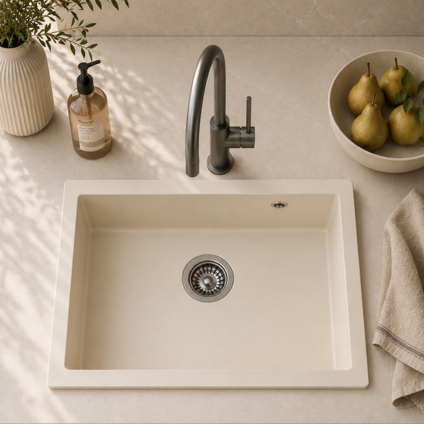 Modern Granite Kitchen Sink iKON-AES3004-1