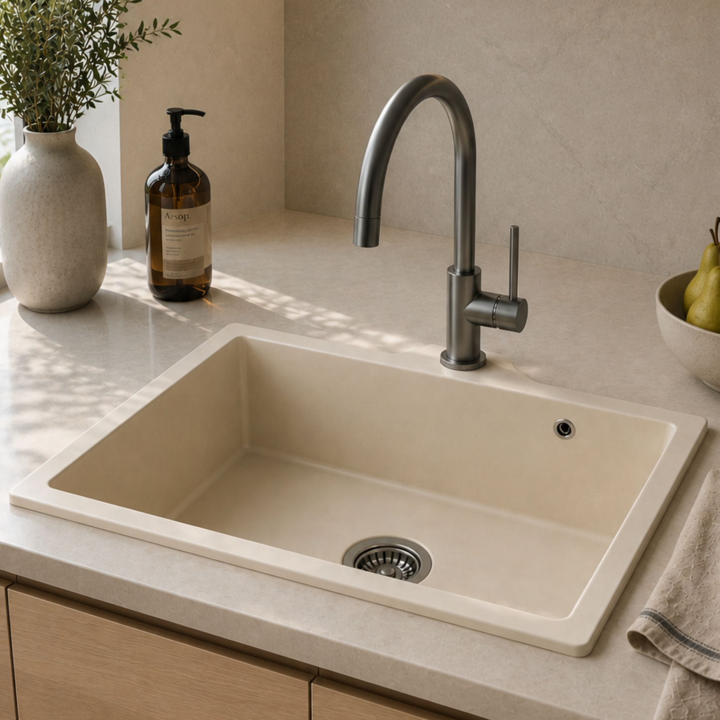 Modern Granite Kitchen Sink iKON-AES3004-1