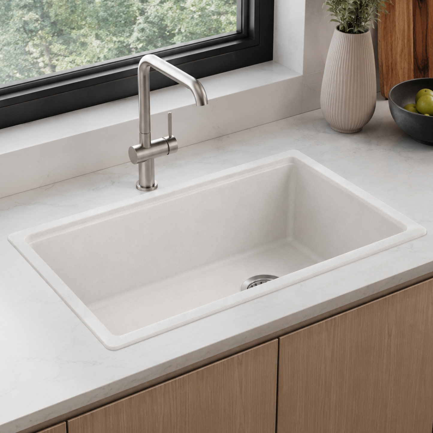 Modern Granite Kitchen Sink iKON-AMS9004