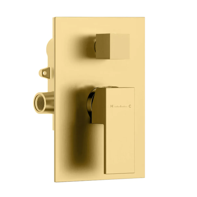 Square Wall-Concealed 2-Way Shower Valve with Trim Plate iKON-MT602100