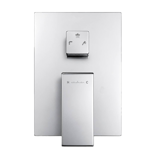 Square Wall-Mounted Concealed 3-Way Shower Valve with Pressure Balancing and Trim Plate iKON-MT603000
