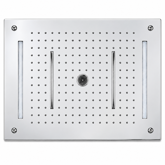 Large Rectangular Ceiling-Mounted Flush Double Overhead Shower Head iKON-SHL2702