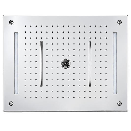 Large Rectangular Ceiling-Mounted Flush Double Overhead Shower Head iKON-SHL2702