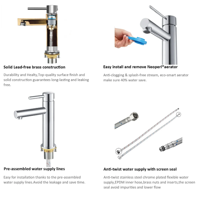 Single Handle Bathroom Faucet iKON-AB000005