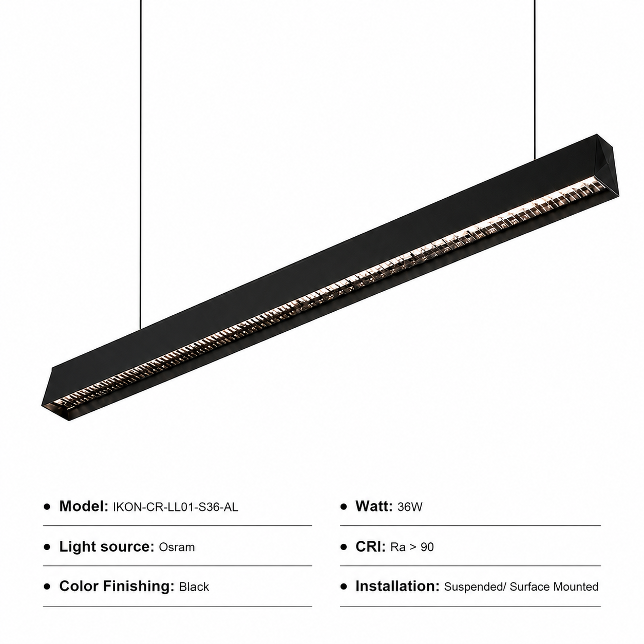 LED Linear Light iKON-CR-LL01-S36-AL