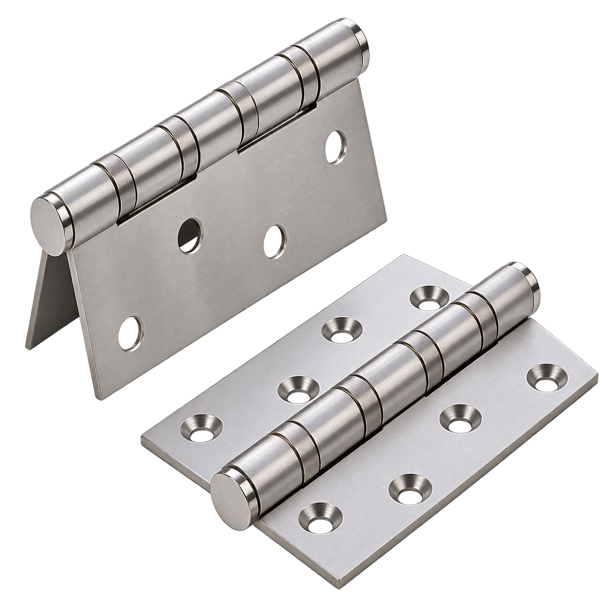 Satin Steel Ball Bearing iKON-F110 Hinges for Interior Doors (101x76x3mm)