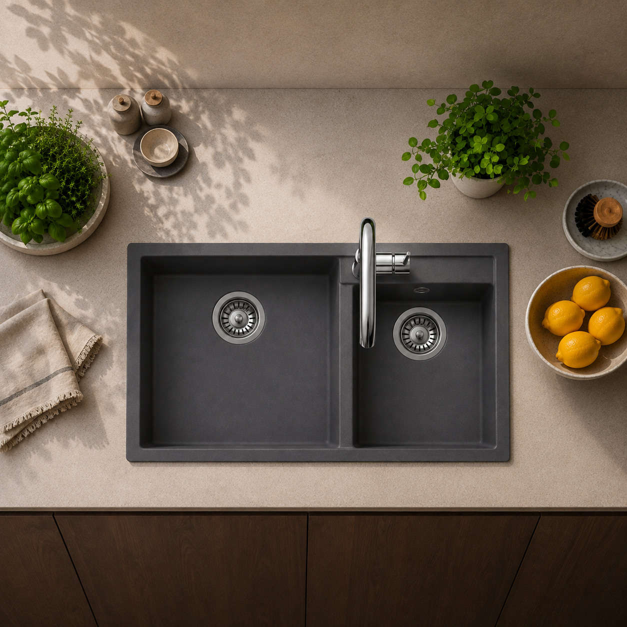Modern Granite Kitchen Sink iKON-AFD6005