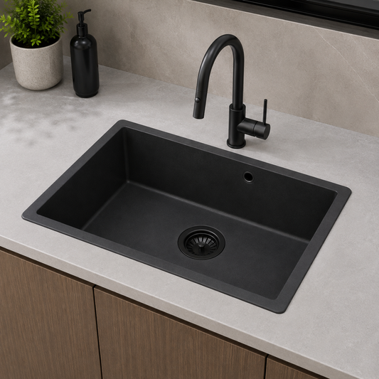 Modern Granite Kitchen Sink iKON-AFS6002-1