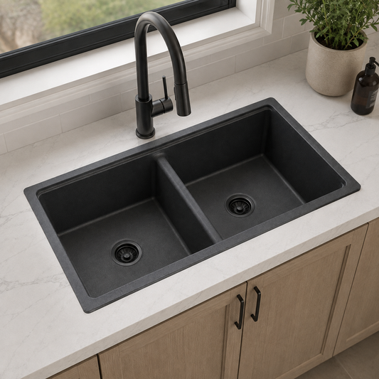 Modern Granite Kitchen Sink iKON-AMS9007