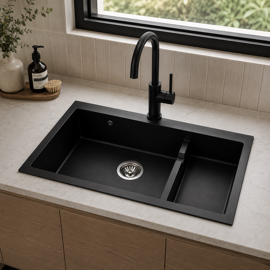 Modern Granite Kitchen Sink iKON-AID8008