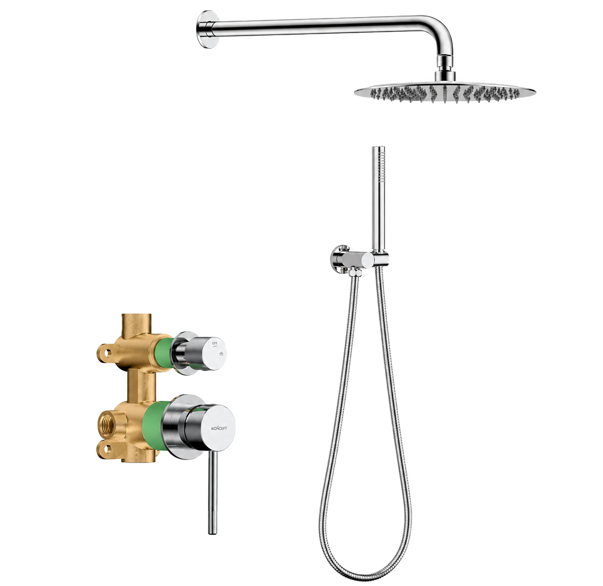 Circular Modern Concealed Wall-Mounted Shower System iKON-AB302004