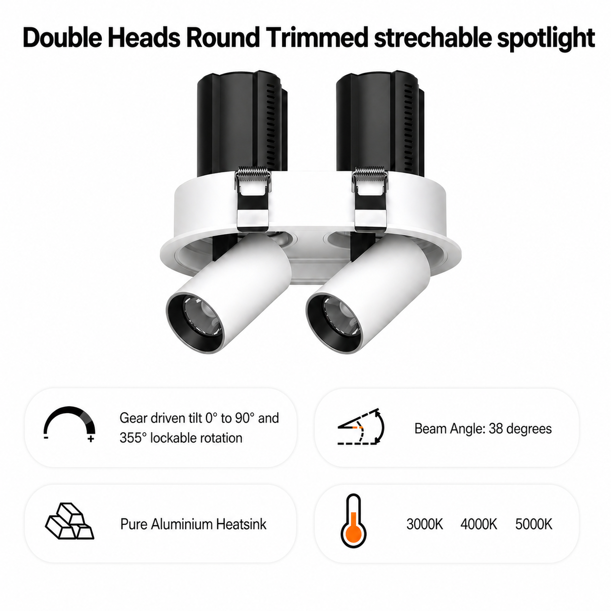 Double Round Trimmed iKON-DL02-10W-2RT