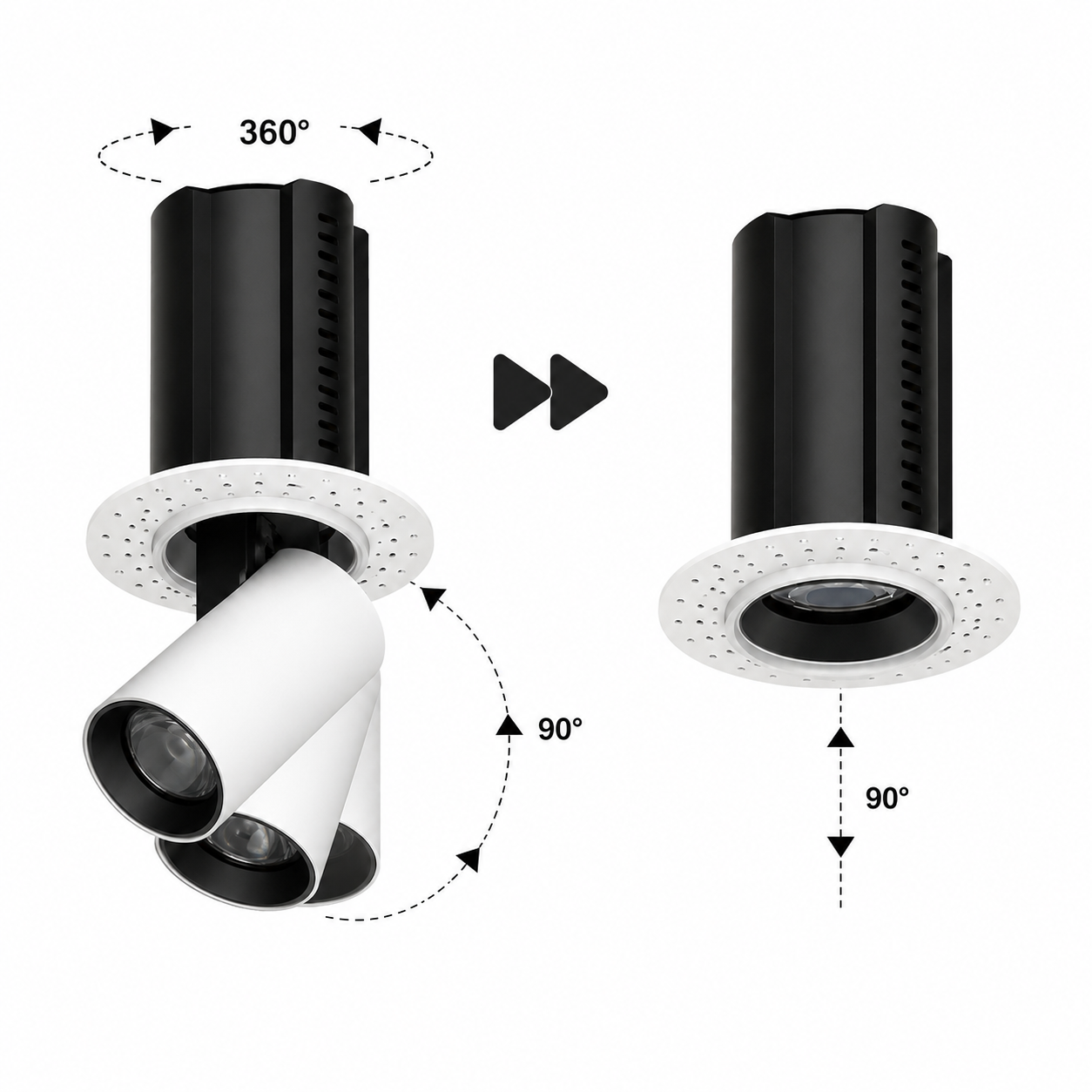 Round Trimless stretchable spotlight iKON-DL02-12W-RTL