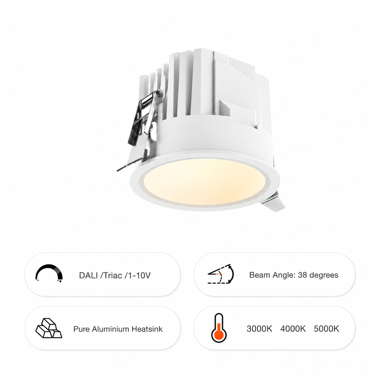 Round Trimled iKON-DL03-10W-RT Downlight
