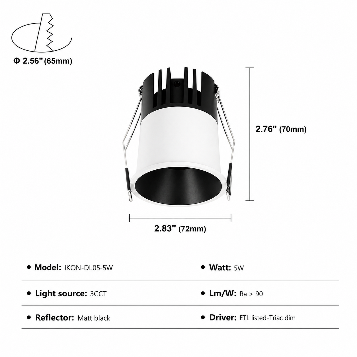 Mini LED Spotlight iKON-DL05-5W