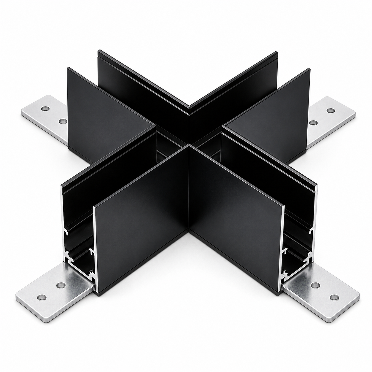 X-shaped track connector iKON-MAG-CX-2