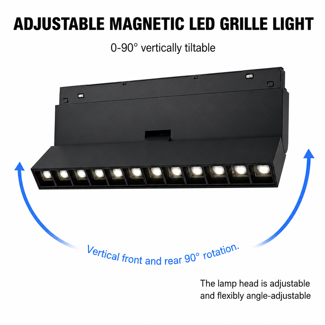 48V Magnetic LED Adjustable Grille Light iKON-MAG01-GLA-12W