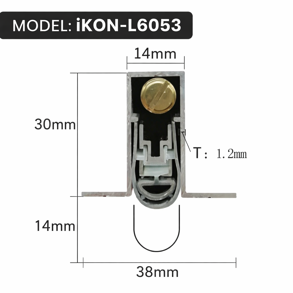 Automatic Drop-Down Door Bottom Seal – Heavy-Duty Neoprene Soundproofing & Weather Strip iKON-L6053