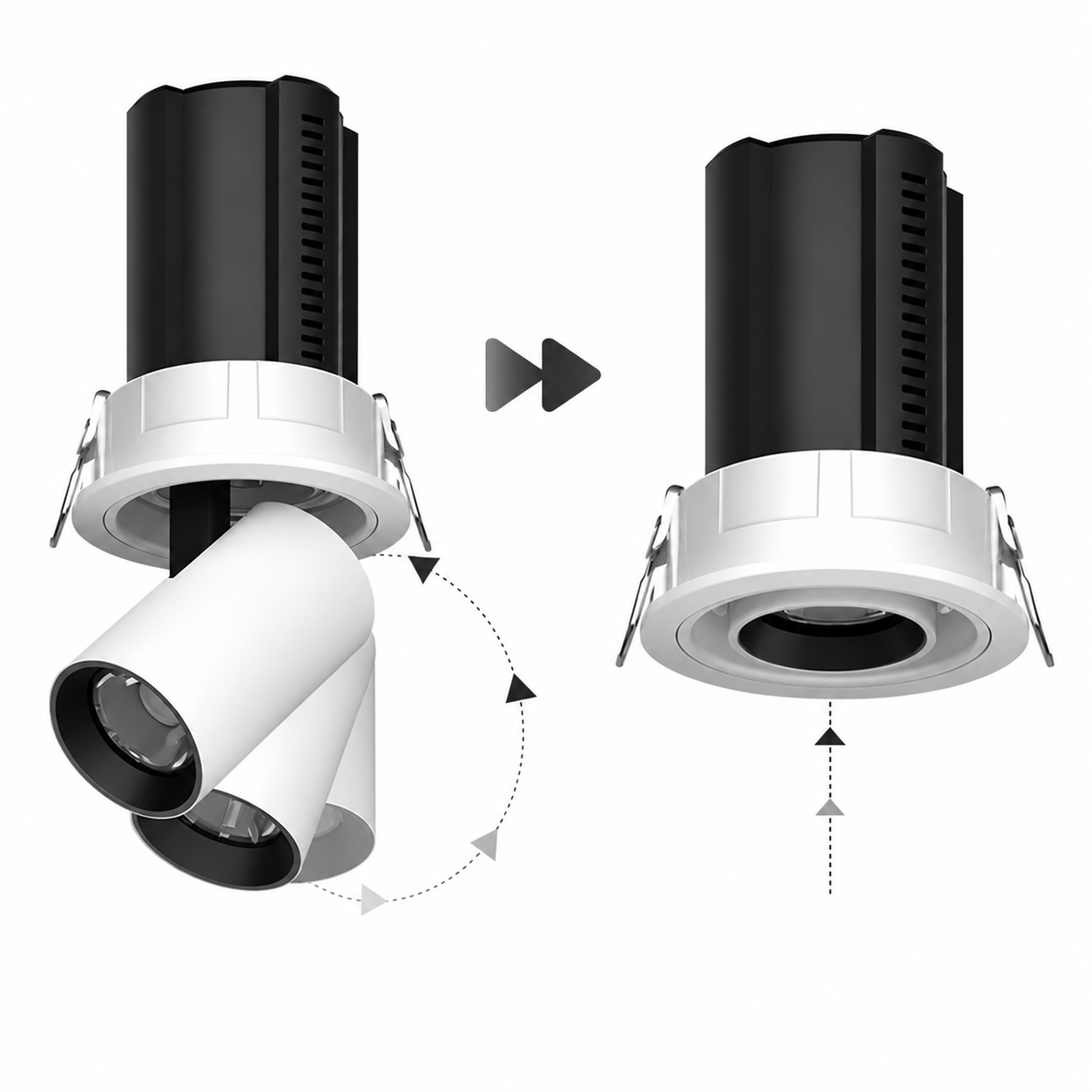 Round Trimmed stretchable spotlight iKON-DL02-12W-RT