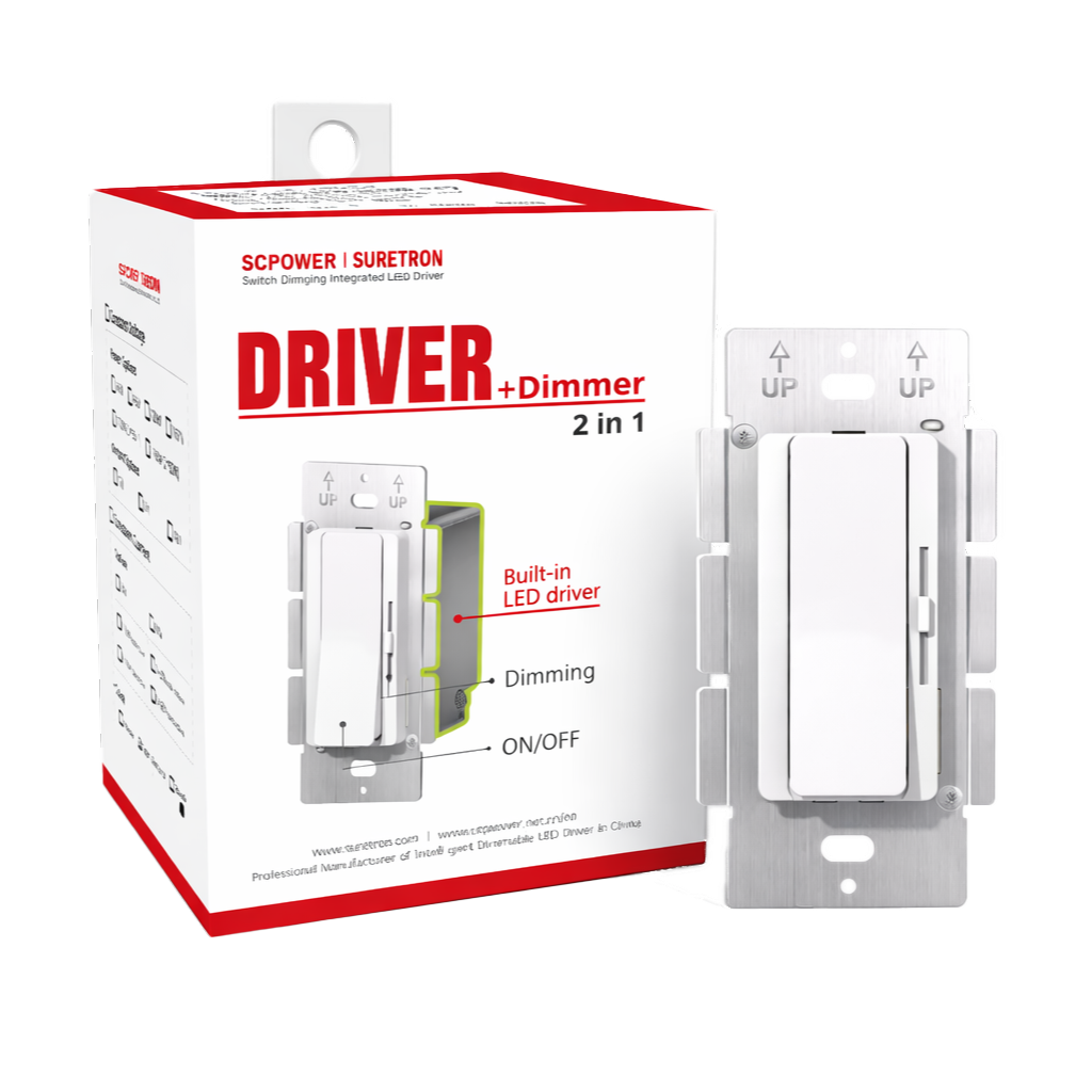 2-in-1 LED Driver & Dimmer Switch  iKON-SDD-48096-DIM