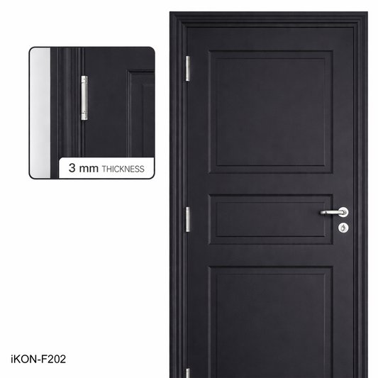 Satin Steel Ball Bearing iKON-F202 Hinges for Interior Doors (102x102x3mm)