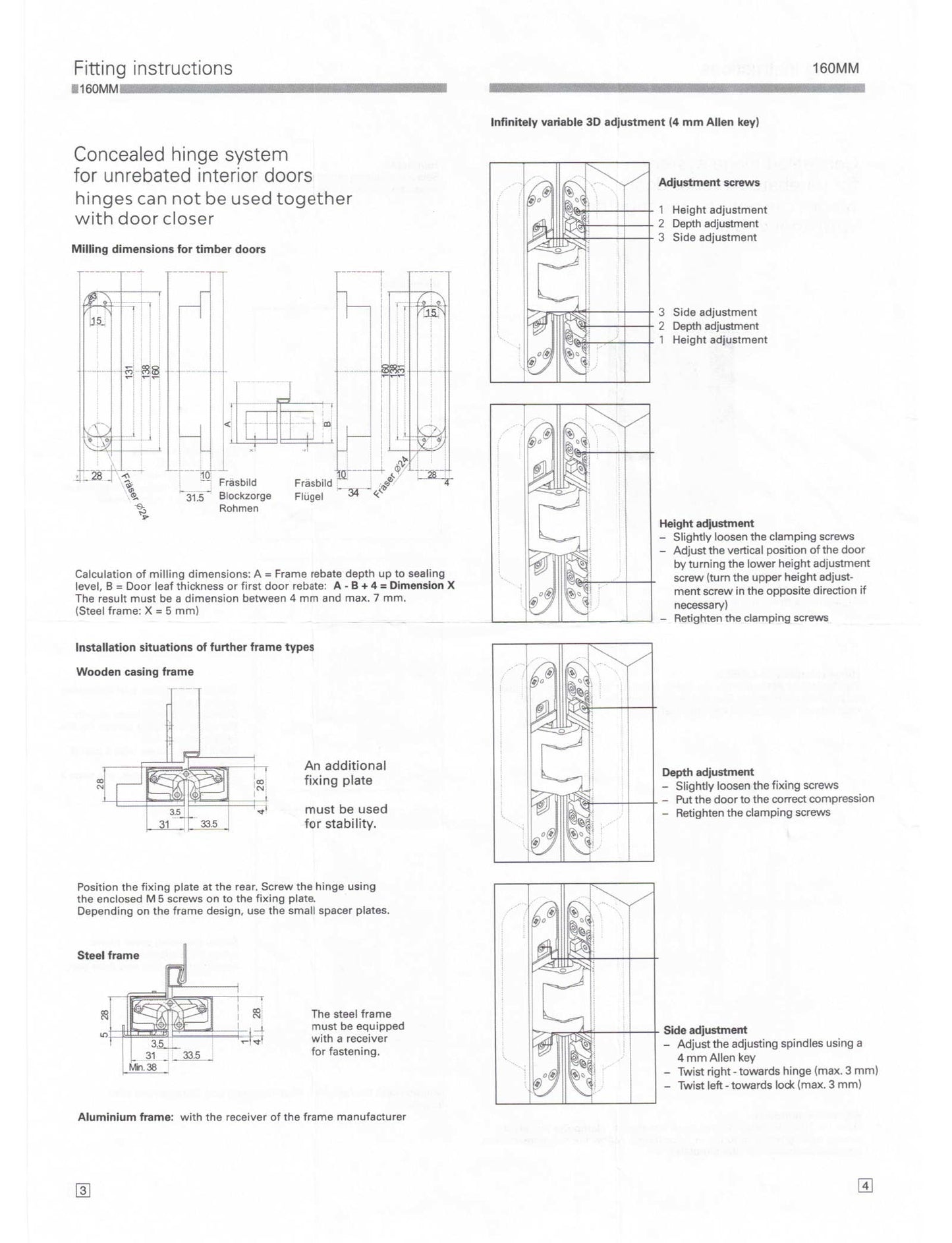 2 Pack Door Hinge iKON-F627