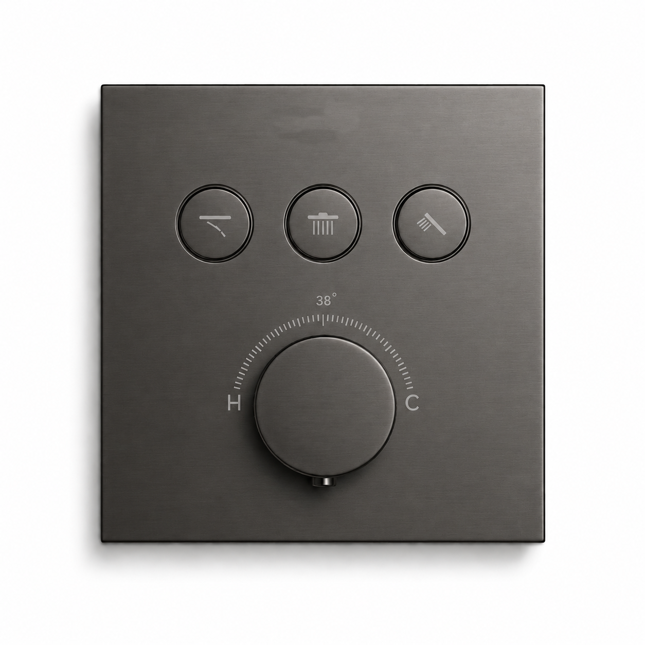 Square Wall-Mounted Concealed 3-Way Thermostatic Shower Valve with Trim Plate iKON-TST3001