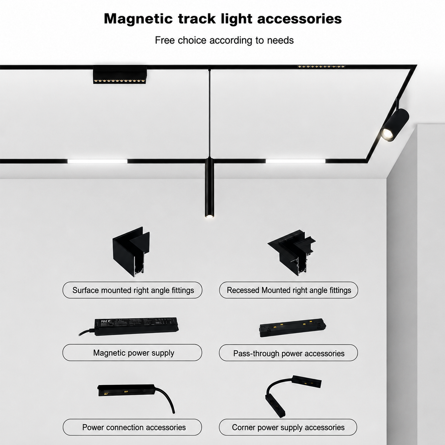 48V Magnetic Grille Light  iKON-MAG01-GL-12W