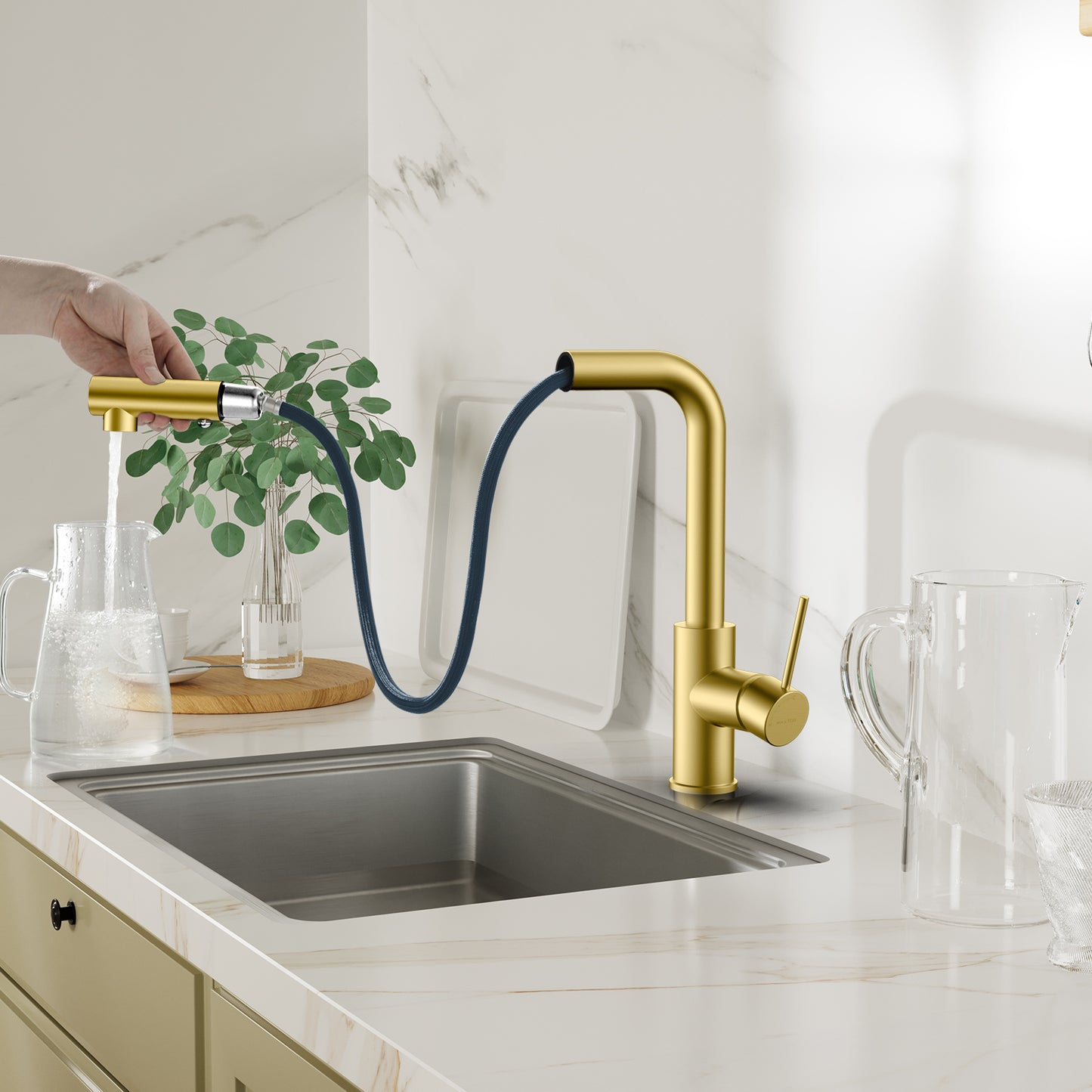Single Handle Pull-Out Kitchen Faucet iKON-KFB1051A