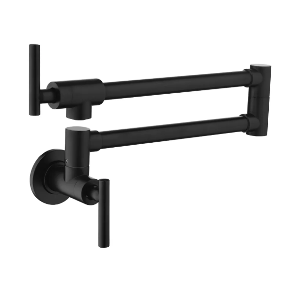 Double Swing Arm Wall-Mounted Pot Filler Faucet IKON-PF11008