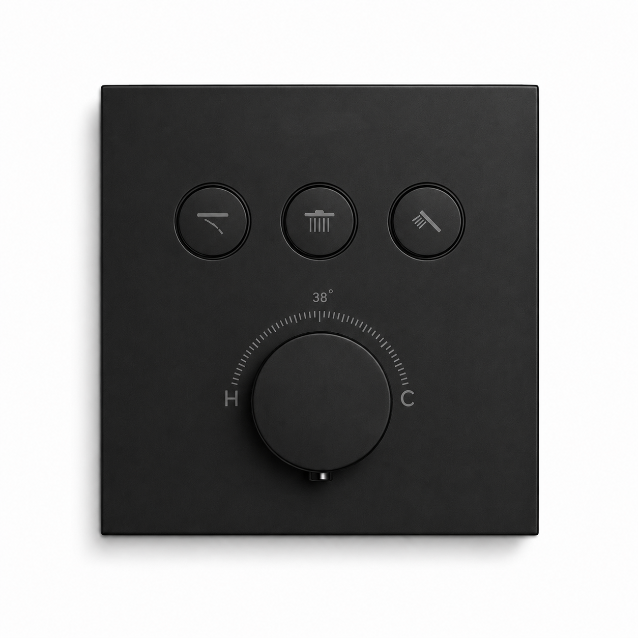 Square Wall-Mounted Concealed 3-Way Thermostatic Shower Valve with Trim Plate iKON-TST3001
