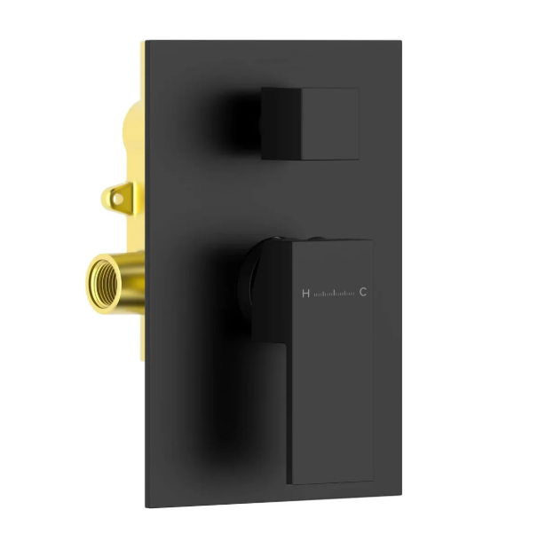 Square Wall-Concealed 2-Way Shower Valve with Trim Plate iKON-MT602100