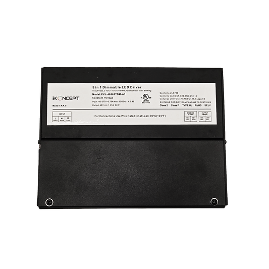 60W 48V 1.25A Dimmable LED Driver (5-in-1 Multi-Function, Constant Voltage) iKON-PVL-48060TDM-A1