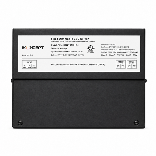 192W 48V 2-Channel Dimmable LED Driver (5-in-1 Multi-Function) iKON-PVL-48192TDM2H-A1